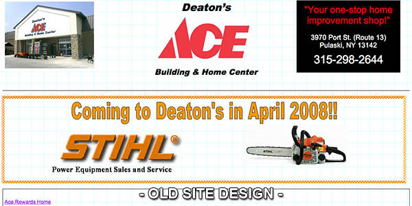 Old site design - 1 page site (Not designed by SnakeTree)