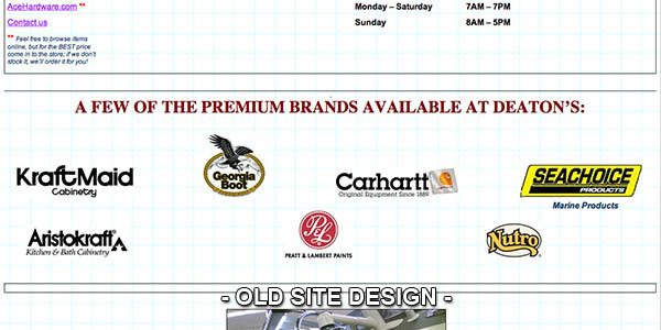 Old site design - 1 page site (Not designed by SnakeTree)