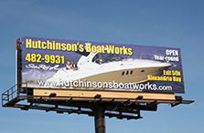 Hutchinson's Boat Works | Billboard printed | Fall.2006