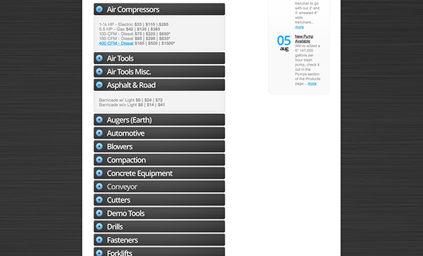 Example of two selected products with smooth, accordion-style dropdown effect