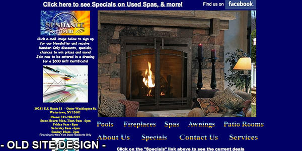 Old site design - homepage. Not designed by SnakeTree