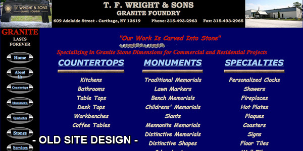 Old site design that I replaced -  Not designed by SnakeTree