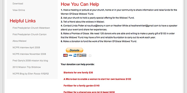PayPal Donation button integrated