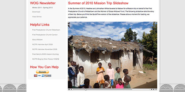 Created narrated slideshow and integrated on site as QuickTime movie